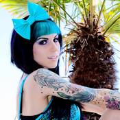 Mini Turquoise PVC Hair Bow
