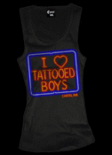 Image of I Love Tattooed Boys Neon Beater Style # 3092