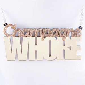 Image of Champagne Whore Necklace