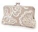 Image of Linen belle clutch bag