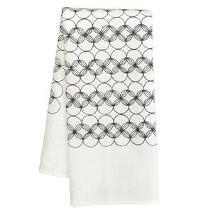 Image of White Circles Tea Towel