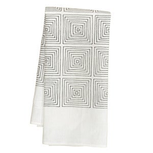 White Squares Tea Towel