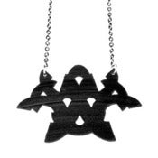Image of VLING CLASSIC "VOCALION" Necklace made from a recycled vinyl record.