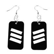 Image of VLING CLASSIC "VERVE" Earrings made from a recycled vinyl record.