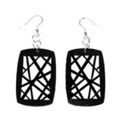 Image of VLING CLASSIC "CAPITOL" Earrings made from a recycled vinyl record.