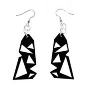 Image of VLING CLASSIC "SIRE" Earrings made from a recycled vinyl record.