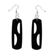 Image of VLING CLASSIC "ATLANTIC" Earrings made from a recycled vinyl record.