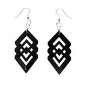 Image of VLING CLASSIC "VIRGIN" Earrings made from a recycled vinyl record.