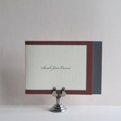 Image of Personal Folded Notes - Maroon and Grey