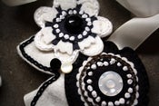 Image of Mary Beth felt flower wrist corsage
