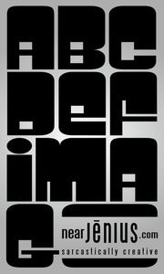 Image of ABCDEF IMA G Sticker