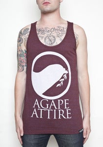 Image of "Logo" on Tri-Cranberry Tank Top