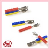 Image of Posate per bambini in stile mattoncini "Lego" (da costruire!)