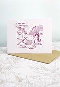 Image of unicorn love diagram - blank notecard
