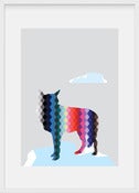 Image of rainbow wolf - A3