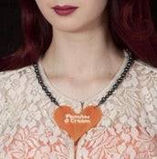 Image of Peaches & Cream Heart Necklace - made with magical silk effect acrylic!