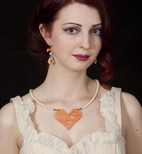 Image of Peach Heart of Hearts - made with magical silk effect acrylic!