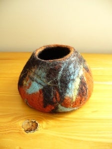 Image of Hand Felted Vessel - Andry Skies Meduim