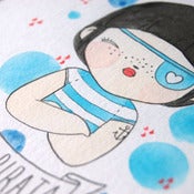 Image of Niña pirata. Acuarela