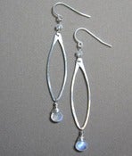 Image of Elysium Jewelry Pinched Oval and Stone Earrings