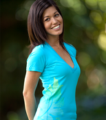 Image of BeLeaf Deep V-Neck w/key lime (turquoise)