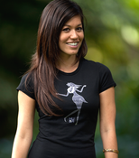 Image of Kaholo Girl – Crew Neck (black) w/Foil & Jewel