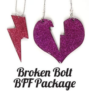 Image of Broken Bolt BFF Necklace Package
