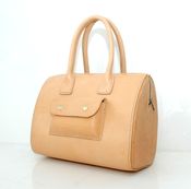 Image of Håndsyet kernelæder - Taske # 1 - Natur - CUSTOM ORDER