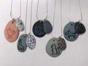 Image of Double porcelain pendant necklace