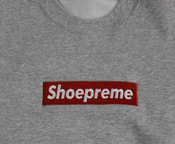 Image of Shoepreme Crewneck - Grey/Red