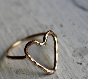 Image of 14K Gold fill Heart Ring by Rachel Pfeffer