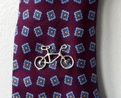 Image of Sterling Silver Bike Tie Tack/Lapel Pin
