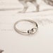 Image of platinum rose-cut diamond 'trilogy' ring