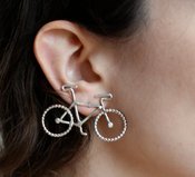 Image of Large Sterling Silver Bike Studs