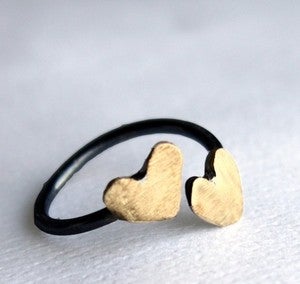 Image of Two Hearts on a Finger