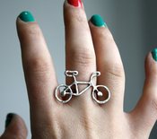 Image of Tiny Sterling Silver Bike Ring