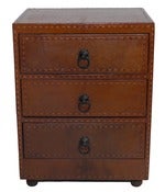 Image of 3 drawer dresser/side table (orange)
