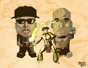Image of "Prometheus Brown & Bambu Walk into a Bar" 8.5 X 11 print