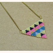 Image of Hand-beaded Triangle Necklace
