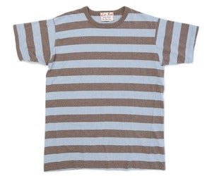 Image of Melange Yarn Dye Heather Brown / Chambray Surf Punk Tee
