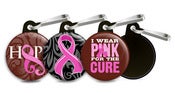 Image of Breast Cancer Awareness Zipper Pulls