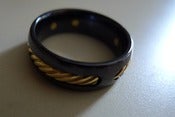 Image of David Yurman Men's Titanium band with 18K Gold