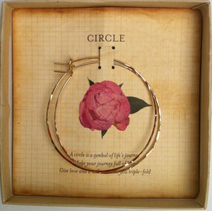 Image of Cold forged gold filled hoops
