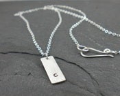 Image of Initial Monogram Letter Bar Necklace