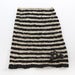 Image of Long Neck Scarf with Leather Strap - THICK STRIPE