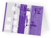 Image of Oriental floral greeting card