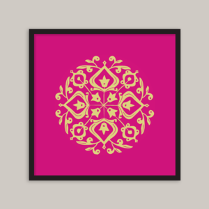 Image of Persian Glaze (gold/cerise) - 20x20cm