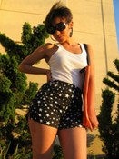 Image of Starry Night Soffe shorts-SOLD