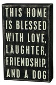 Image of Box Sign Home is Blessed