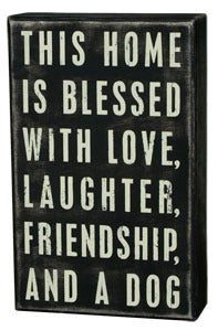 Image of Box Sign Home is Blessed